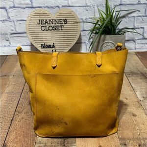 Madewell The Medium Transport Tote bright marigold
